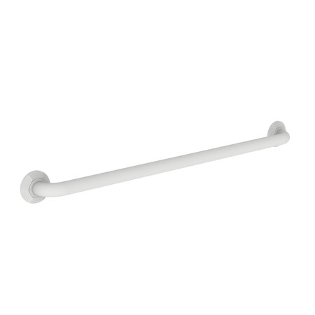 Newport Brass 35" L, Two Post, Solid Brass, 32" Grab Bar in Matte White, Matte White 1200-3932/52